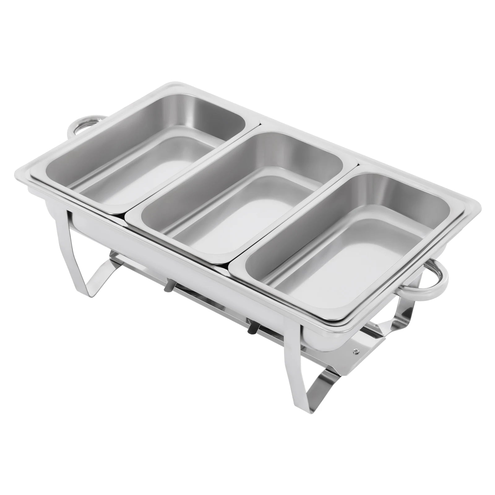 Dinnerware Chafing Dish Buffet Set Threegrid Stainless Steel Chafer Warmer