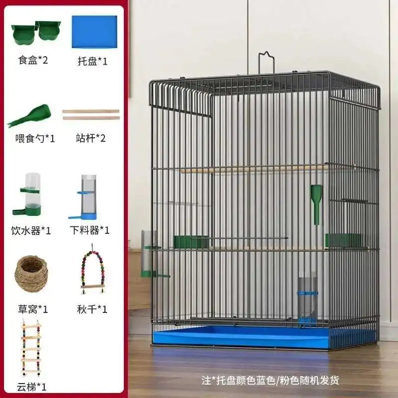 Metal Bird Cage Parrot Breeding Box Garden Gabbia Papagalli