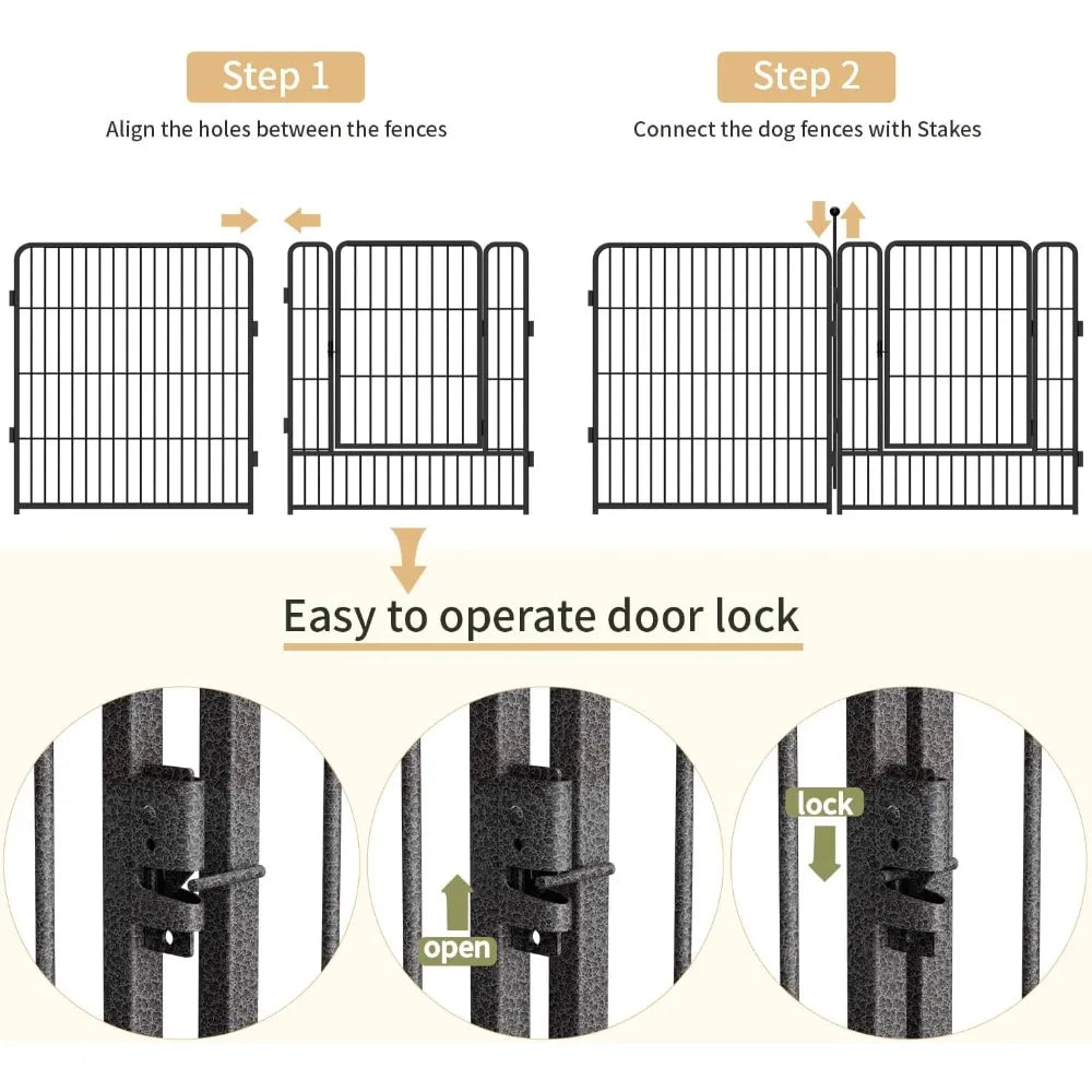 Portable Heavy Duty Folding Dog Playpen For Indoor And Outdoor Use