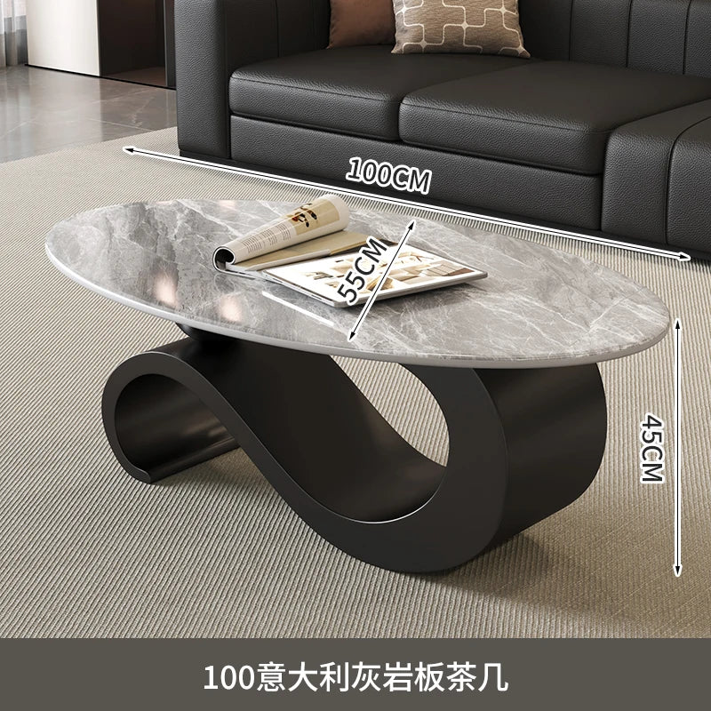 Mid Century Retro Coffee Table Beauty Luxury Oval Nordic Coffee Table Aesthetic Classic Table Basse De Salon Home Furniture