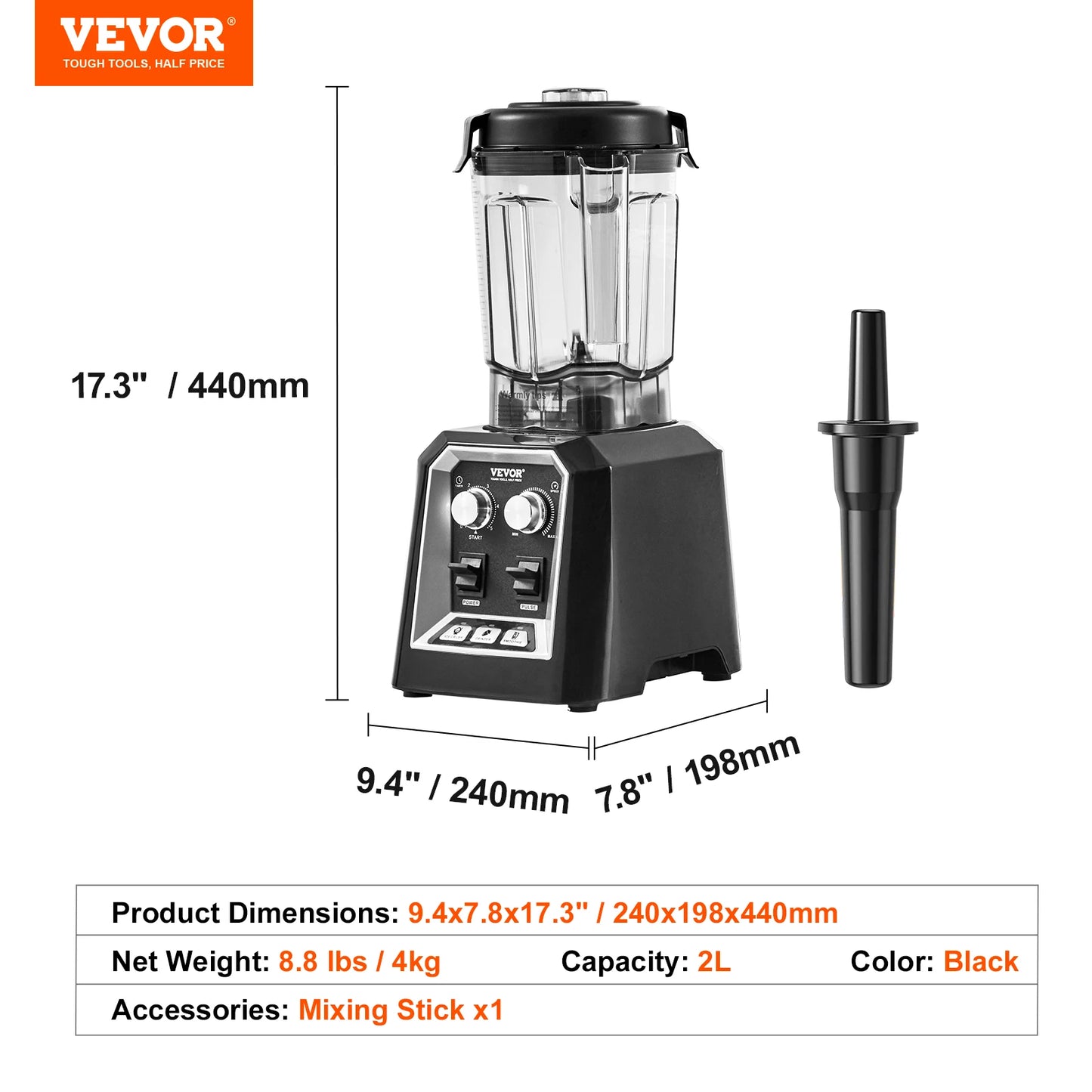 SucceBuy Professional Countertop Blender And Food Processor For Smoothies