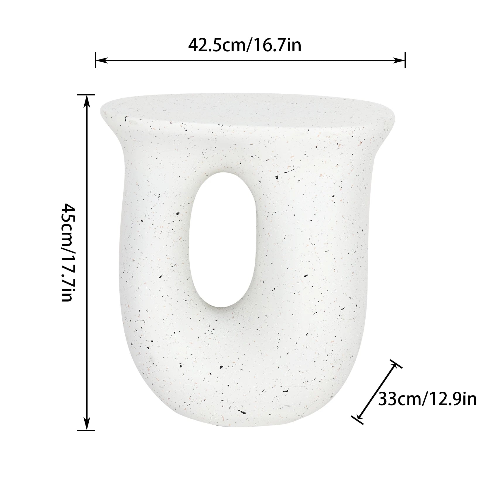 U Shaped Geometric Side End Table Coffee Table Nightstand Accent