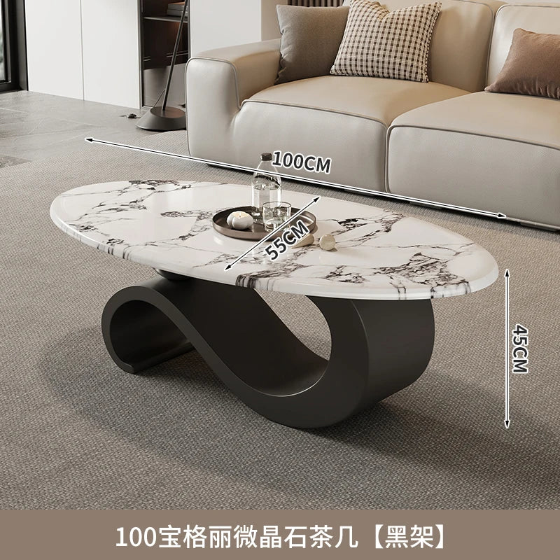 Mid Century Retro Coffee Table Beauty Luxury Oval Nordic Coffee Table Aesthetic Classic Table Basse De Salon Home Furniture
