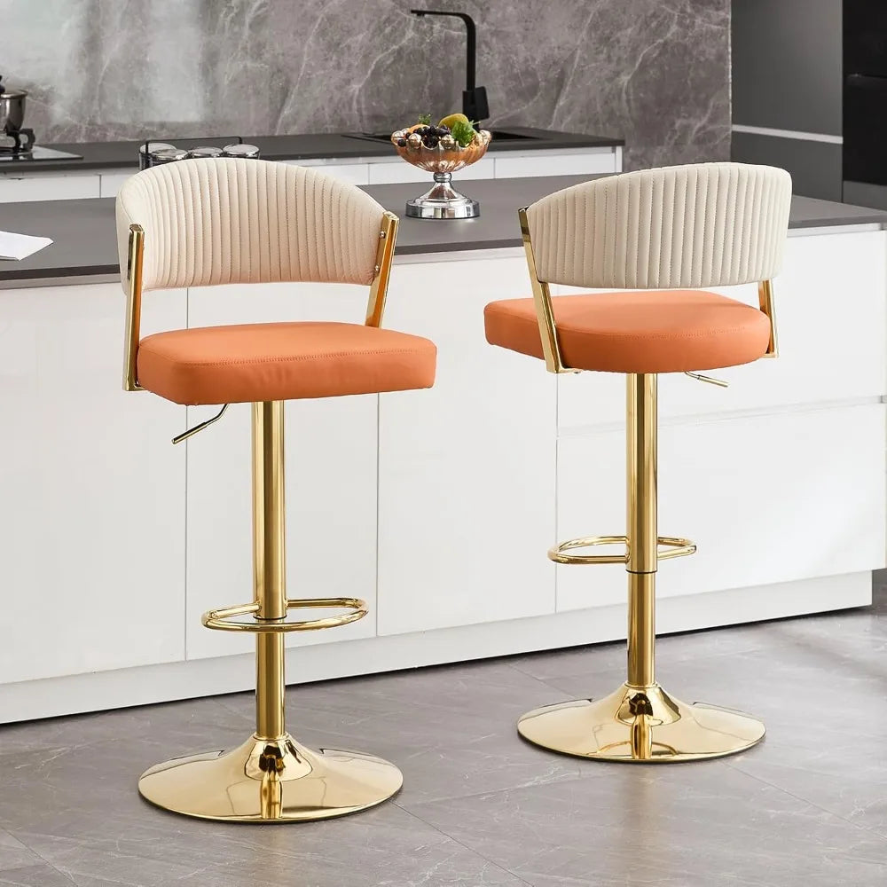 Tongyue Adjustable Swivel Counter Height Bar Stools Set Of 2