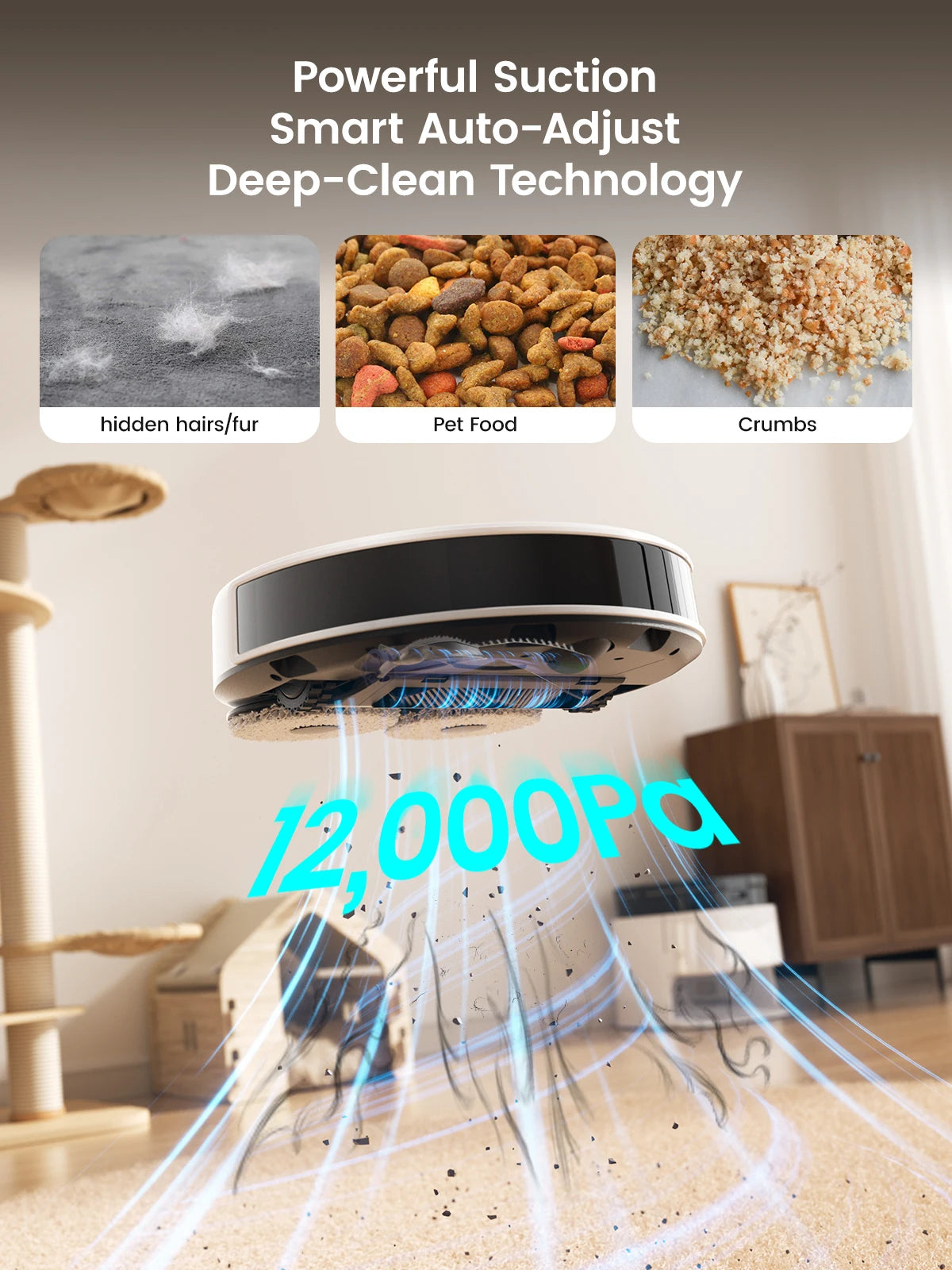 Lefant M3M3L Robot Vacuum And Mop With 12000Pa Suction