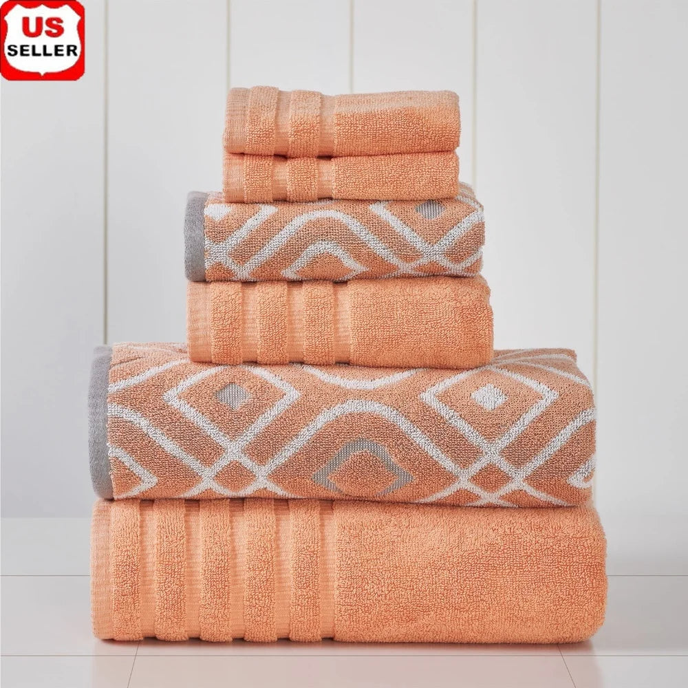 Cotton Bath Towel Set Quick Dry Oeko Tex Certified