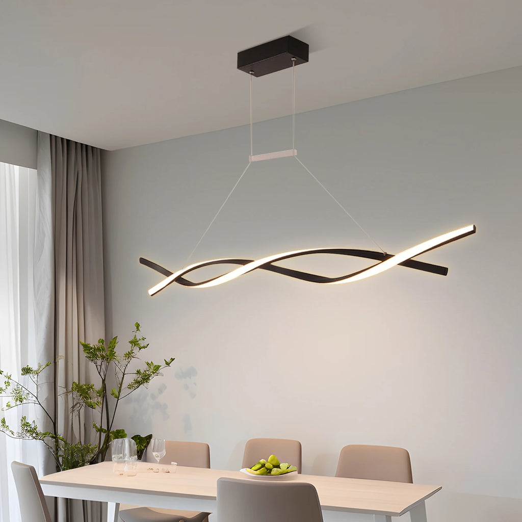 Modern Pendant Light With Remote For Bedrooms, 3 Lighting Modes