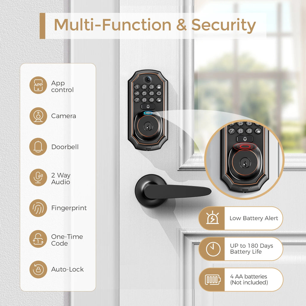 Arpha D289L Smart Lock WiFi Video Doorbell Camera 5-in-1