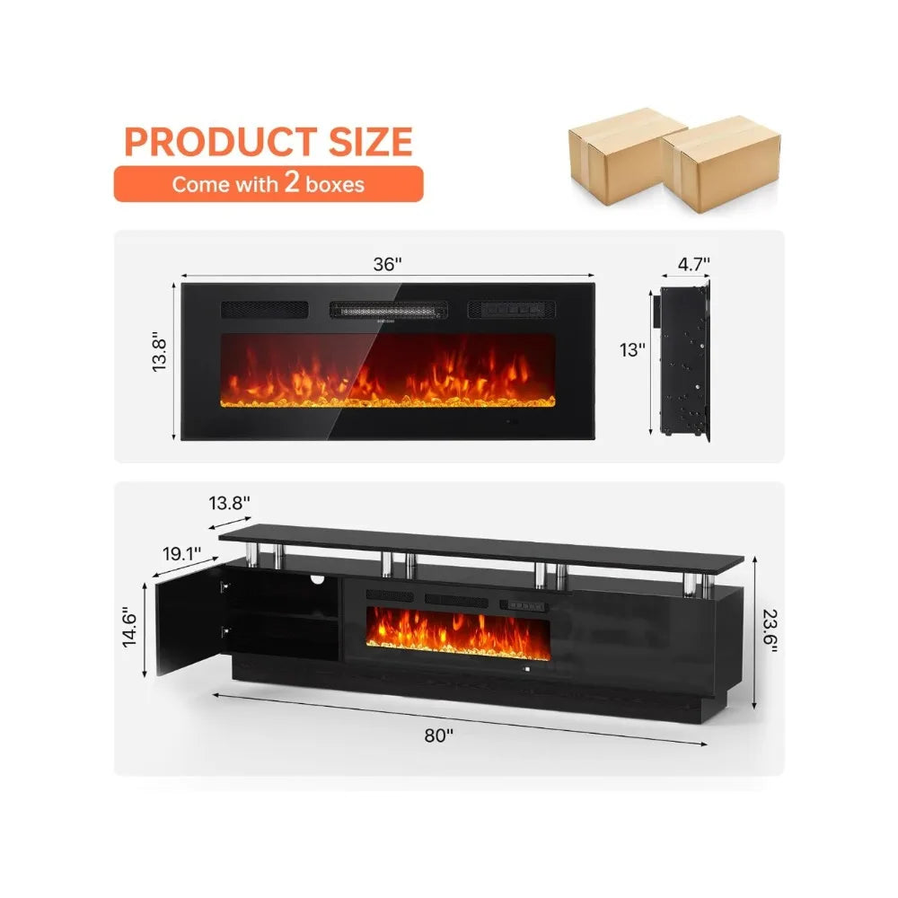 ZHUXIANG Modern TV Stand Media Console With Drawers