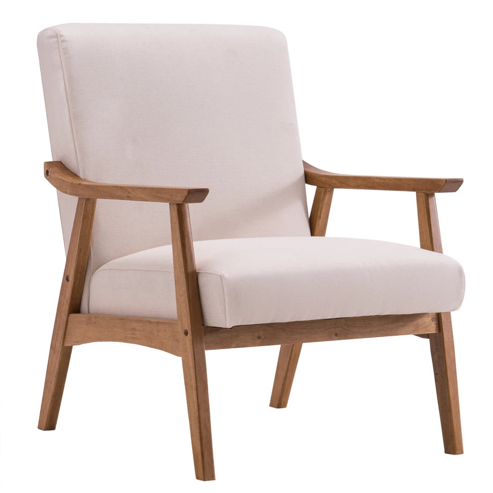 General Use Solid Wood Retro Living Room Sofa Chair
