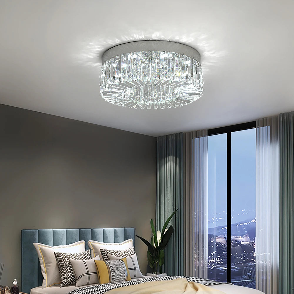 VETRULUS Crystal LED Ceiling Light For Living Room