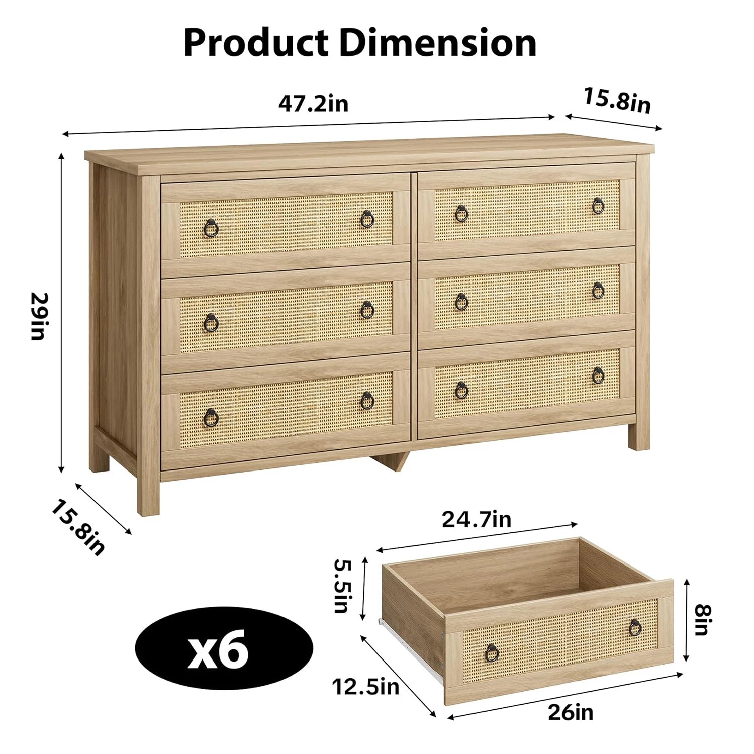 HiMISS 3 6 Drawer Dresser For Bedroom And Living Room
