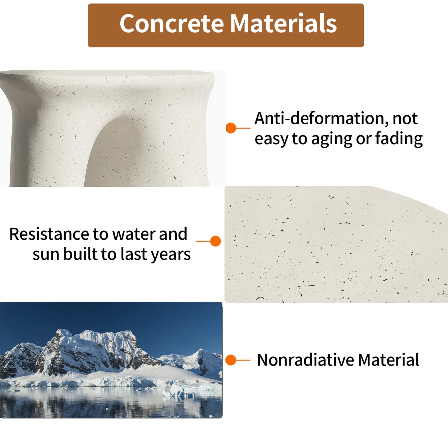 U Shaped Geometric Side End Table Coffee Table Nightstand Accent